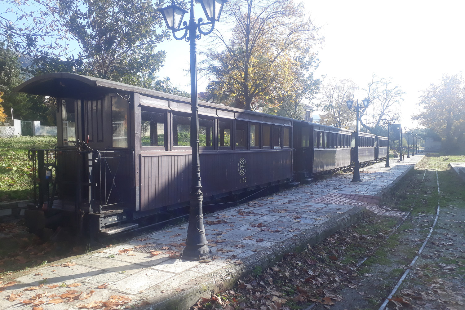 Schmalspurbahn-Wagons in Ano Lechonia
